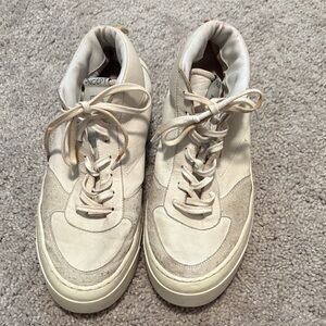 Men's Cream Athletic Shoes